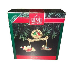 Vintage HALLMARK '92 "Fun On A Big Scale" Handcrafted Christmas Xmas Ornament